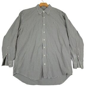 Vineyard Vines Whale Shirt Gingham Check Long Sleeve Button Down Cotton Men's XL